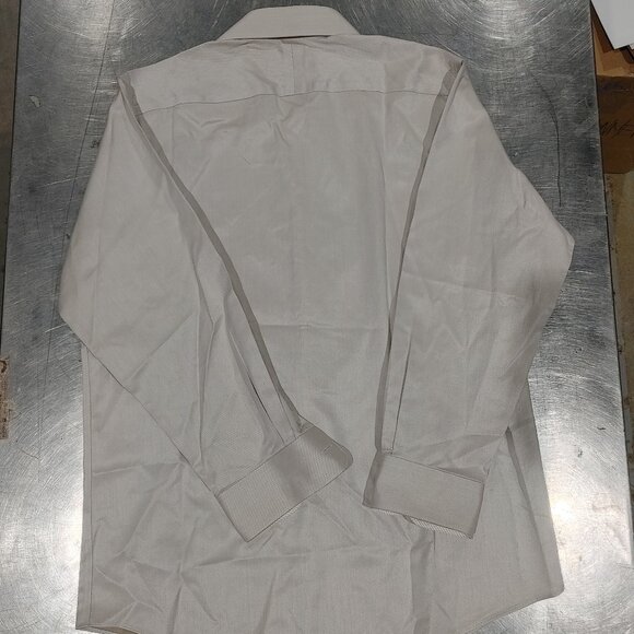 Excellent Condition Jhane Barnes Men's Grey Pattern Dress Shirt Size 18 32/33 - Picture 4 of 4